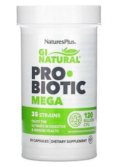 NaturesPlus GI Natural Probiotic Mega 120 Billion CFU 30 Capsules 