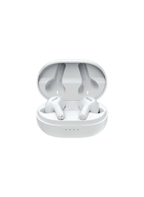 S50 Wireless Earbuds with Active Voice Assistant - 6 Hours Playtime - HiFi Stereo Sound - Bluetooth Earphones with Ultra-Low Latency - IPX5 Sweat & Splash Proof - For Exercise, Gym - Compatible with iPhone & Android (White)