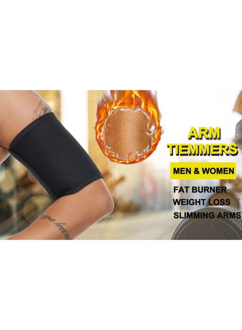 LUMYA 2 Pack Arm Trimmer Sweat Arm Shaper Bands, Sauna Arm Shaper Wraps, Reduce Cellulite and Improve Sweating, Wraps Arm Trainer for Sports Workout - Image 5