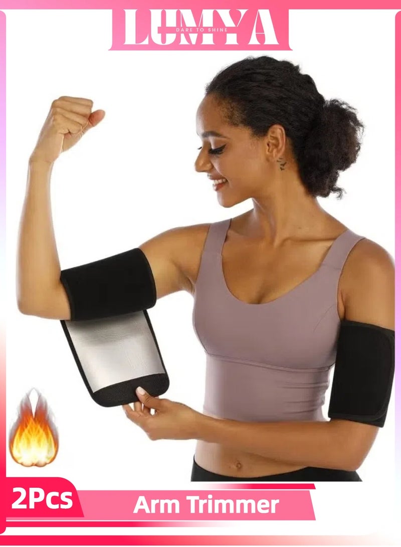 LUMYA 2 Pack Arm Trimmer Sweat Arm Shaper Bands, Sauna Arm Shaper Wraps, Reduce Cellulite and Improve Sweating, Wraps Arm Trainer for Sports Workout - Image 1