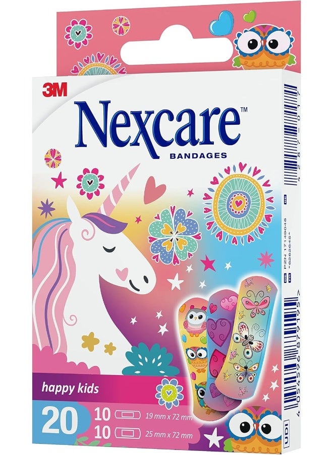 Nexcare لصقات الأطفال السعيدة السحرية مجموعة متنوعة 20 قطعة - Image 5