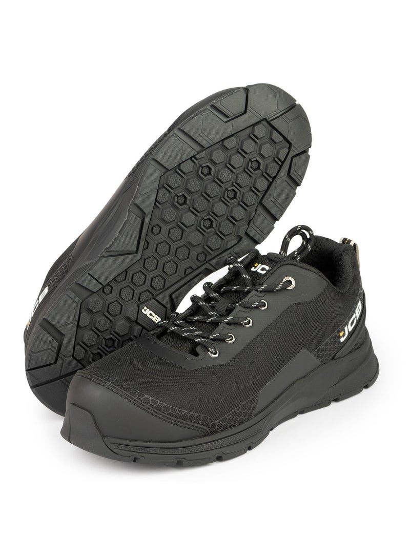 JCB Lace-Up Safety Sneaker – Alloy Toe, Waterproof, Puncture Resistant, Anti-Static, Oil & Slip Resistant | JCB-0015C – Black - Image 2