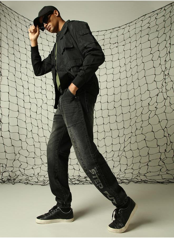 Hubberholme Men's Black Straight Fit Jeans - Sleek and Stylish Denim  - Image 1