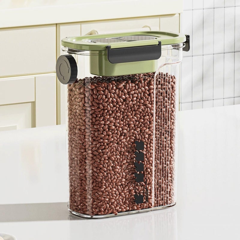 Multifunctional Storage Dispenser for Cereal, Legumes, Rice – Moisture Proof Clear Food Container for Kitchen Organization with Ice Drink Dispenser (4000ml) - Image 2