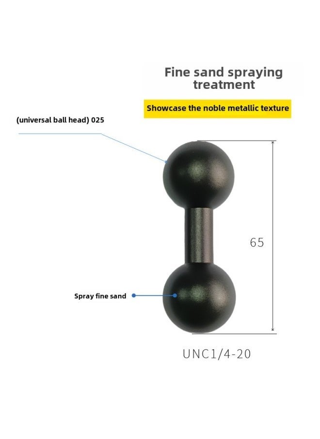 Aluminum Alloy Ball Head 25mm To 17mm Double Ball Head Connecting Rod Motorcycle Car Mobile Phone Navigation Bracket Adapter Accessories-Color:1/4 Double-headed Screw J04 - Image 2