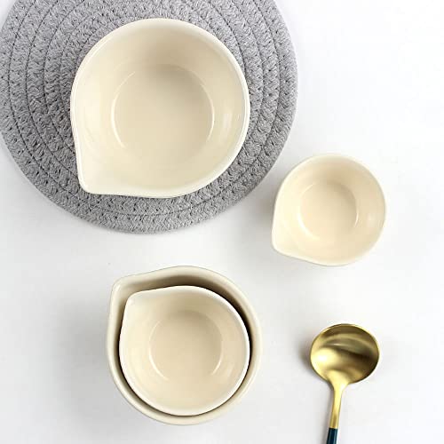 RockTrend Ceramic Milk Measuring Cup Egg Measuring Bowl Baking Bowl, set of 4 - Image 5