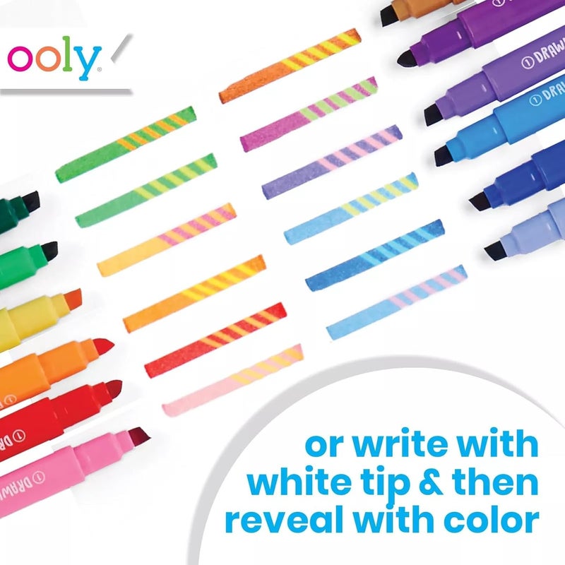 Ooly 12 Pack Switch-eroo Color Changing Markers, Dual Tip Markers for Kids, Double Ended Chisel Tip Marker Set Great for Art Supplies, Drawing and Stationery Sets - Image 5