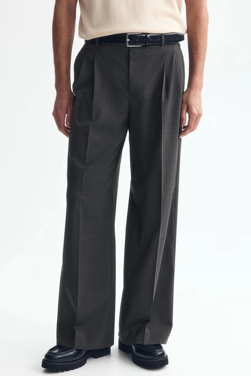H&M  Loose Fit Wool-blend tailored trousers for Men | Best Price UAE