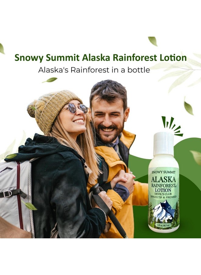 snowy summit Alaska Rainforest Body Lotion 3 oz. - Handcrafted Herbal Body Lotion with Devil's Club, Fireweed & Spruce Tip - Hydrating, Non-Greasy Natural Body Lotion for All Skin Types - Image 2
