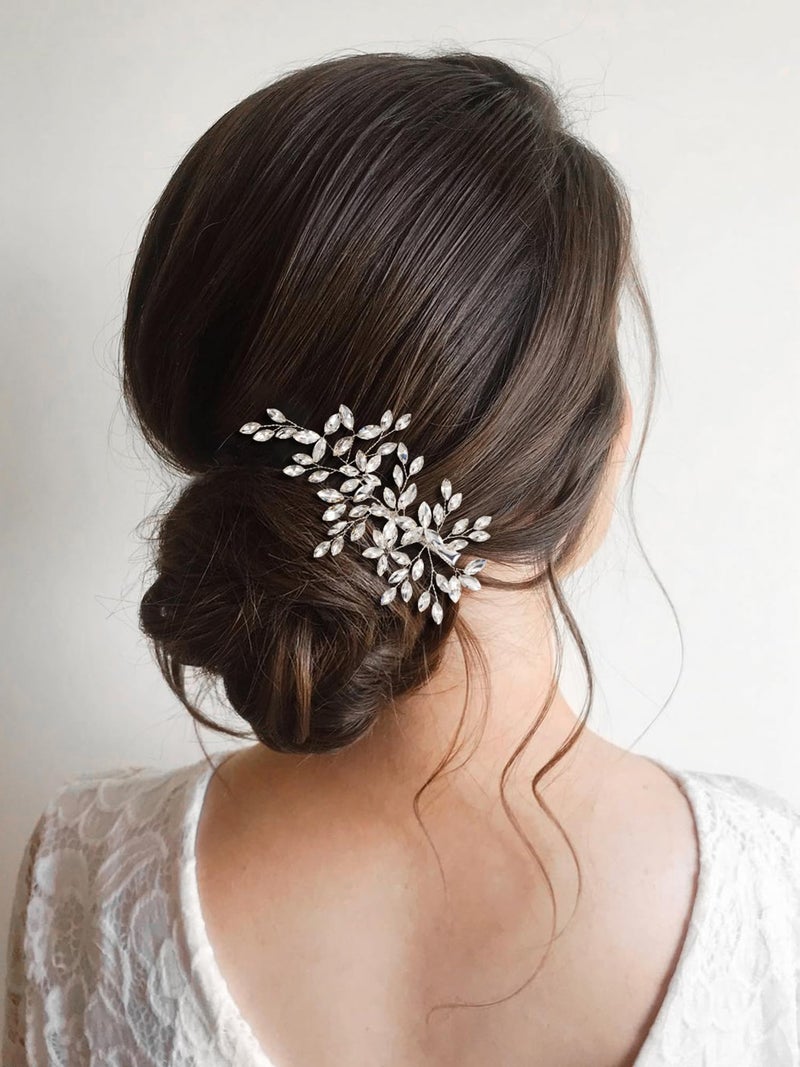 SWEETV Rhinestone Wedding Hair Comb Crystal Hair Pieces Bridal Side Combs Elegant Bride Hair Accessories Wedding Hair Clip for Women Girls Bridesmaid - Image 3