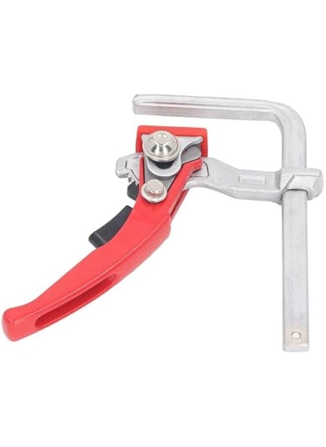 Generic - Ratchet Track Clamp, 120x60mm Quick Release F Clamp Ratcheting Table Clamp with Self Aligning Design Steel Bar Clamp Rail System for Woodworking, Metal Working, DIY & Crafts - Image 1