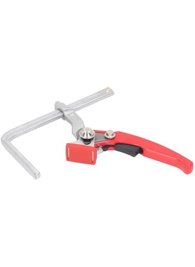 Generic - Ratchet Track Clamp, 120x60mm Quick Release F Clamp Ratcheting Table Clamp with Self Aligning Design Steel Bar Clamp Rail System for Woodworking, Metal Working, DIY & Crafts - Image 1
