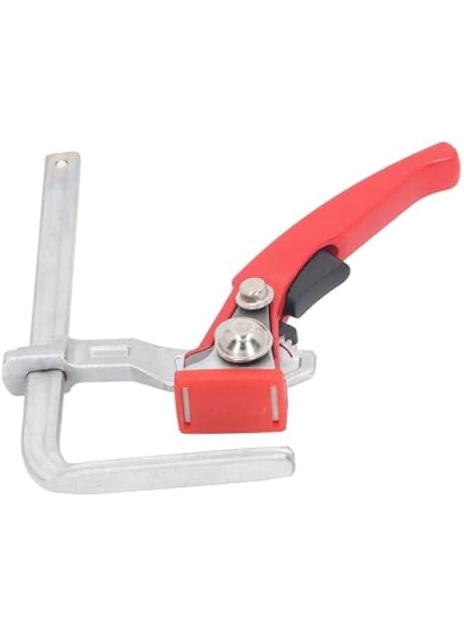 Generic - Ratchet Track Clamp, 120x60mm Quick Release F Clamp Ratcheting Table Clamp with Self Aligning Design Steel Bar Clamp Rail System for Woodworking, Metal Working, DIY & Crafts - Image 1