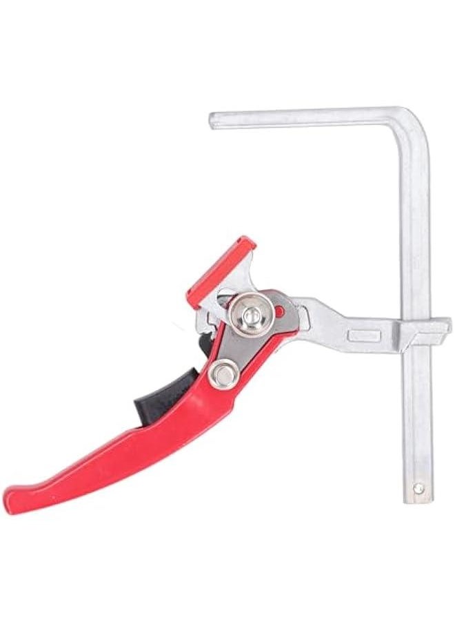 Generic - Ratchet Track Clamp, 120x60mm Quick Release F Clamp Ratcheting Table Clamp with Self Aligning Design Steel Bar Clamp Rail System for Woodworking, Metal Working, DIY & Crafts - Image 1