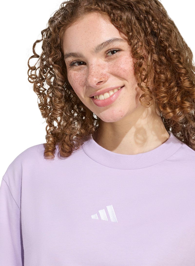 adidas تيشيرت أساسي بياقة مستديرة وثلاث خطوط بتصميم بوي فريند - Image 3