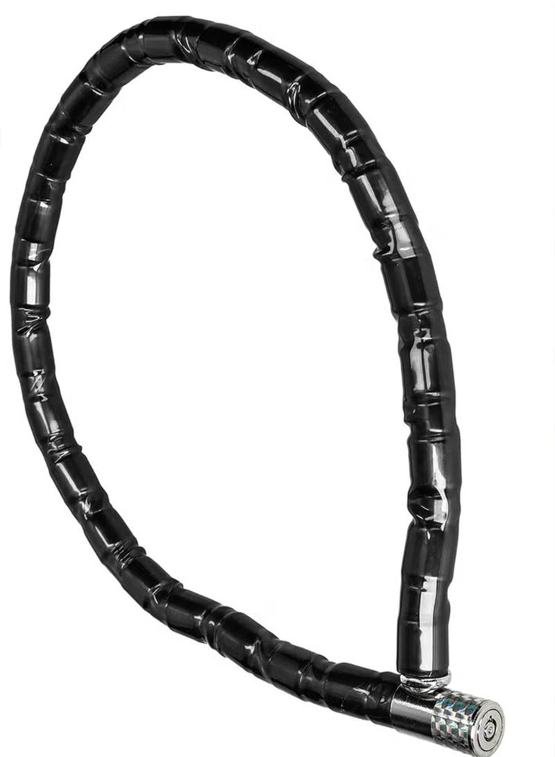 Toshionics قفل سلسلة دراجة مدرع بقطر 22 مم وقوة تحمل عالية 1000 مم T113259 | قفل كام أنبوبي عالي الأمان مع 2 مفتاح | سلسلة فولاذية مضادة للسرقة مع غلاف PVC دخاني | قفل دراجة، دراجة نارية، دراجة كهربائية، سكوتر وبوابة - Image 3