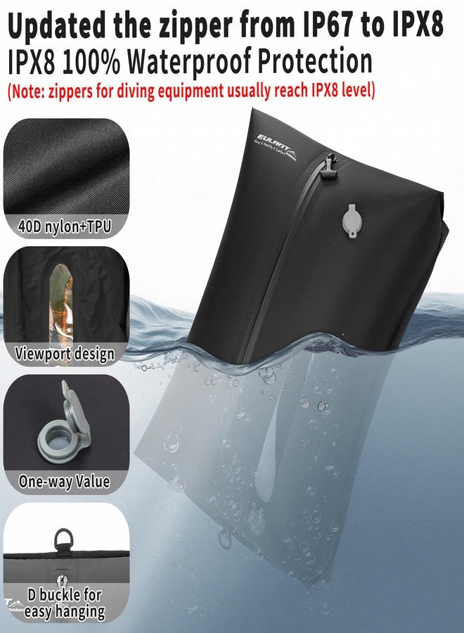EULANT Reusable Vacuum Bags for Travel With Pump,Professional Waterproof IPX8 Vacuum Compression Bag for Suitcases Backpack,Space Saver Bags Packing Organizers for Clothing Packing(2PACK+PUMP) - Image 3