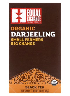Equal Exchange Organic Darjeeling Black Tea 20 Tea Bags 1.41 oz (40 g) 