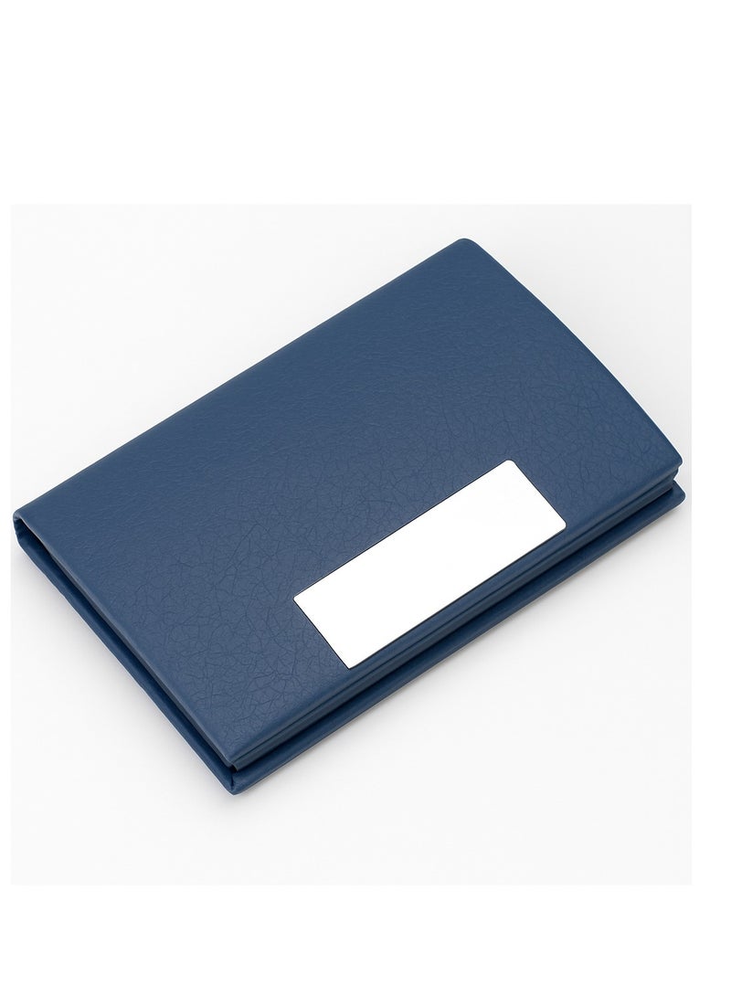 zoba Card Holder -Unisex – Professional Design with Luxury Metal Holder- Pocket Size-Navy Color.  - Image 1