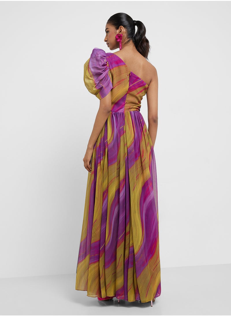 Virgos Lounge One shoulder tiered dress  - Image 2