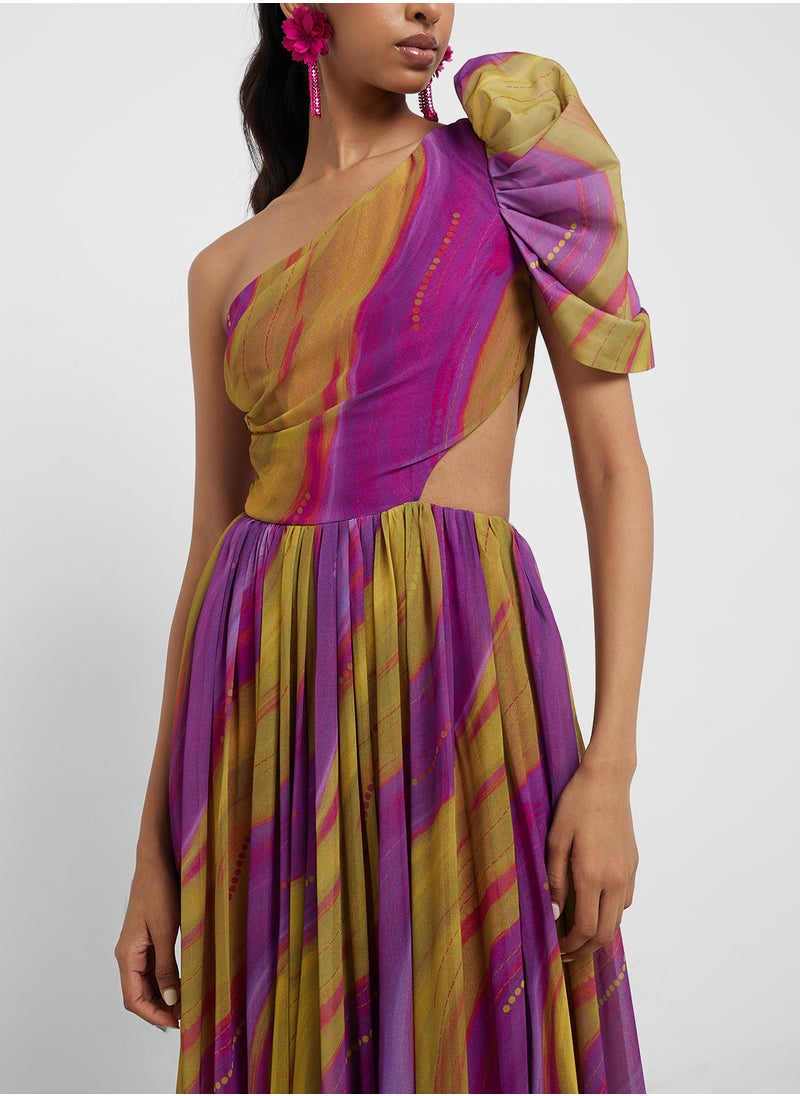 Virgos Lounge One shoulder tiered dress  - Image 3