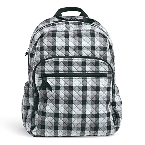 Vera Bradley Women's Cotton Campus Backpack, Kingbird Plaid, One Size - Image 1