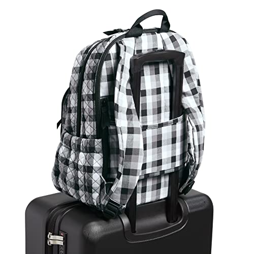 Vera Bradley Women's Cotton Campus Backpack, Kingbird Plaid, One Size - Image 5