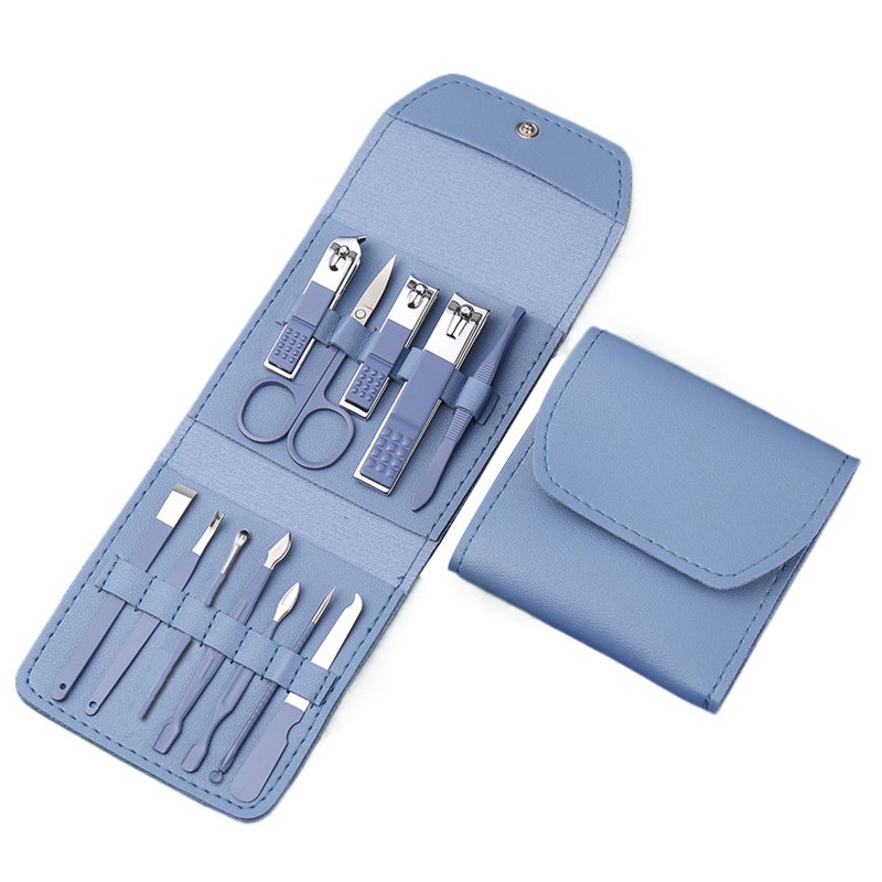Pedicure & Manicure Tool Kit Portable Nail Clippers Set with Nail File Trimmer Eyebrow Trimmer Clip Dead Skin Removal Tool for Hand Foot Care - Image 1