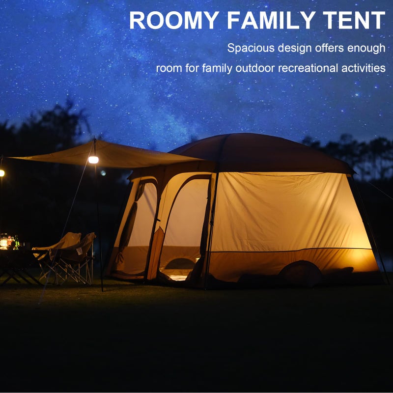 Vidalido Tentsï¼Œ3-4 Person Camping Tent with Extended Vestibuleï¼ŒWeather Resistant Family Tents with Breathable Mesh Windowsï¼ŒEasy Install Waterproof Outdoor Tent for Backpacking and Camping Hiking - Image 5