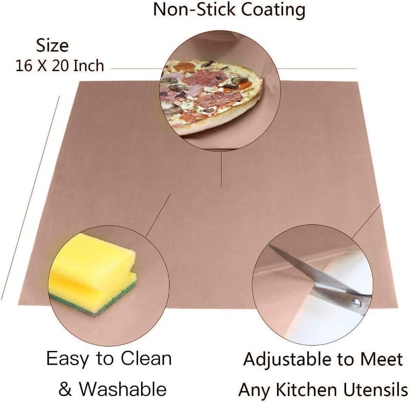 YRYM HT 3 Pack PTFE Teflon Sheet for Heat Press Transfer Sheet Non Stick 16 x 20" Heat Transfer Paper Reusable Heat Resistant Craft Mat - Image 2