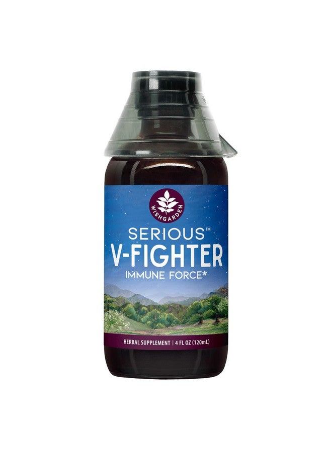 WishGarden Herbs Serious V-Fighter - Plant-Based Herbal Rapid Immune Support & Respiratory Health with OSHA & Goldenseal, Soothes Aches & Irritated Lungs, Supports Optimum Body Temperature, 4oz - Image 1