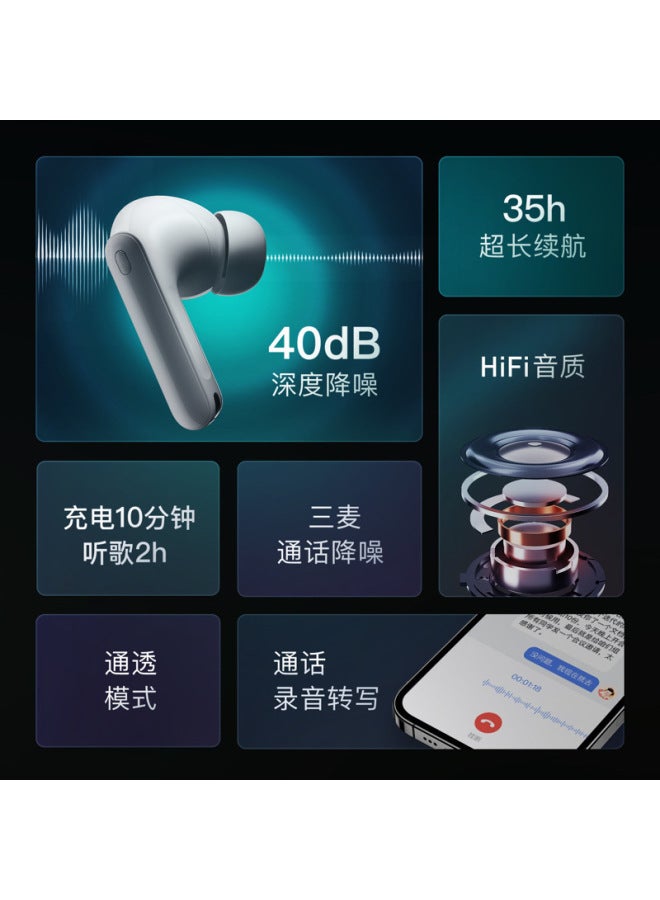 Small Active Noise Reduction Smart Headset Pro Wireless Bluetooth Headset Smart Assistant Headset - Image 2