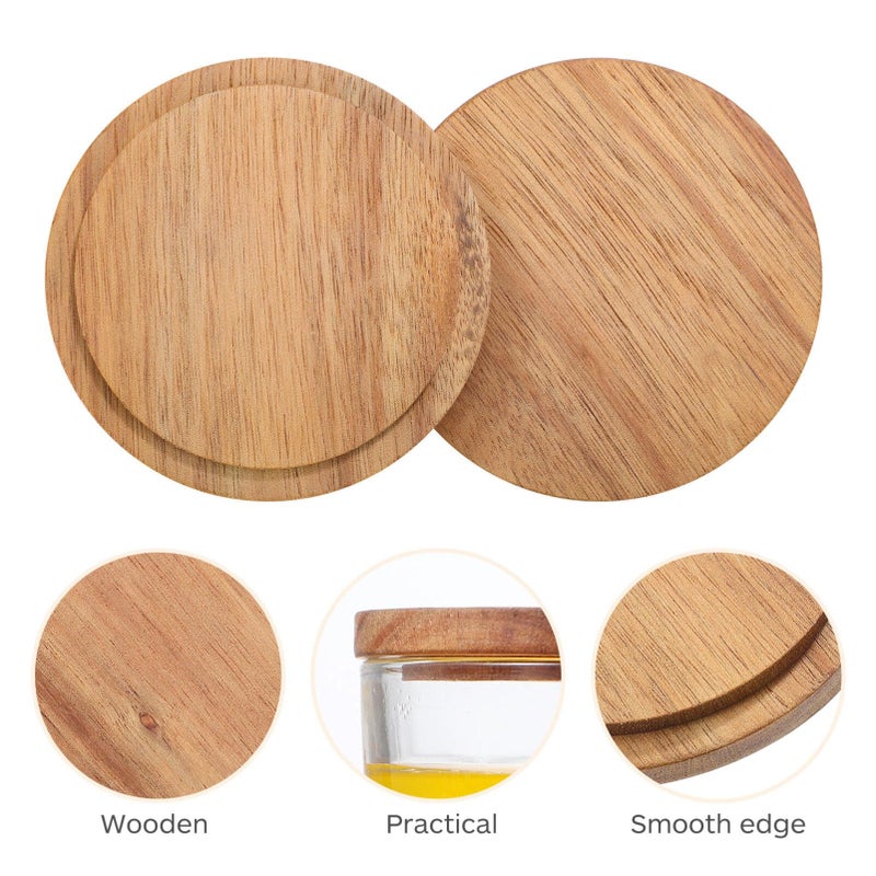 Wooden Coffee Mug Lids Set Of 4 Sealing Covers For Hot Drinks Tea Cups - Image 4
