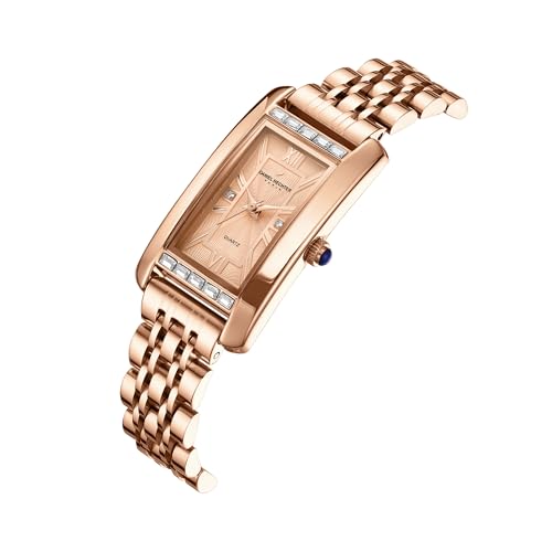 Daniel Hechter Paris Solferino Collection Stylish Analog Watch for Women with Rectangular Dial, Roman Accents, Stainless Steel Strap & Water Resistant - DHW2010 - Image 5