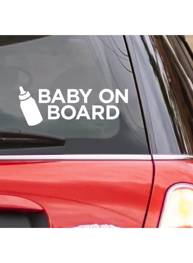 Baby on Board Decals - Baby Bottle Vinyl Window Car Decal Sticker
