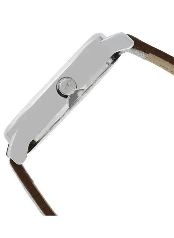 fastrack Silver Dial Leather Strap Watch  - Image 4