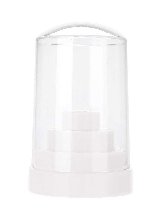 Sonew 48 Holes Nail Drill Bit Holder Professional Nail Art Plastic Drill Stand for Nail Art Drill Bit Organizer Box Holder(White) - Image 1