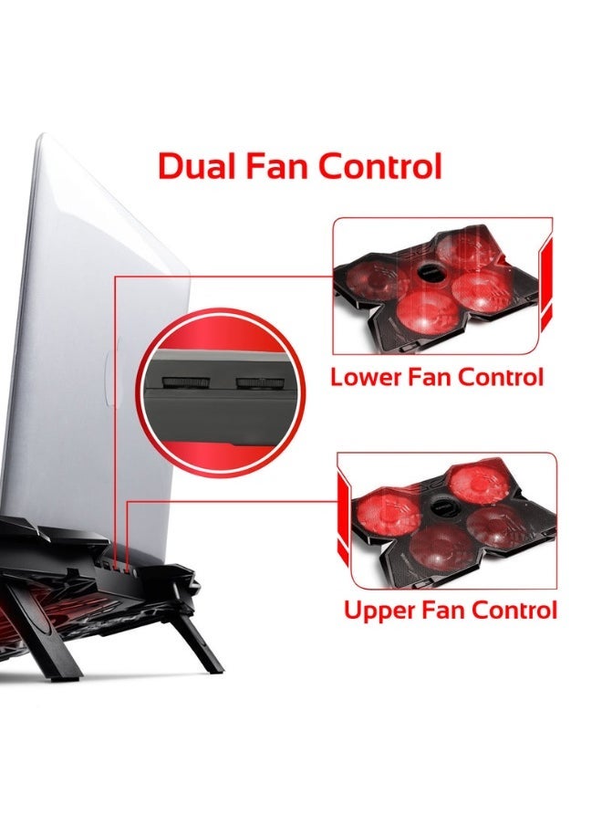 Promats Promate AirBase-3 Ergonomic Laptop Cooling Pad with Silent Fan Technology  - Image 3