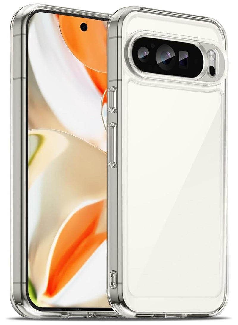 Crystal Clear Transparent Phone Case Google Pixel 9 Pro XL – Slim Ulta Thin Hard TPU Shockproof Cover, Anti-Yellowing Crystal Clear Protective Back Case with Camera Protection - Image 1