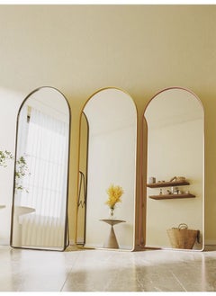 كيكي مرآة كاملة الطول 80 × 180 سم، مرآة أرضية بإطار من سبائك الألومنيوم، مرآة زينة كبيرة قائمة بذاتها لغرفة النوم، مرآة كاملة الجسم مع حامل لغرفة المعيشة وغرفة النوم  - Image 4