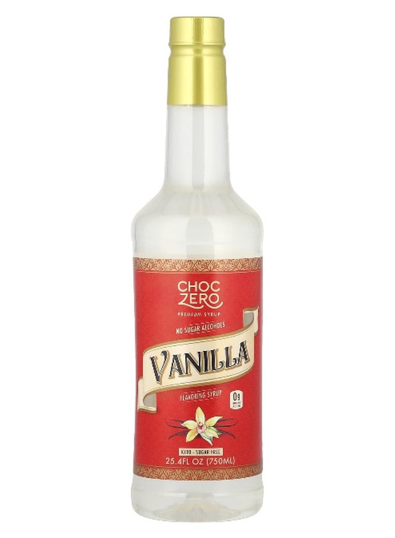ChocZero, Vanilla Flavoring Syrup, 25.4 fl oz (750 ml) - Image 1