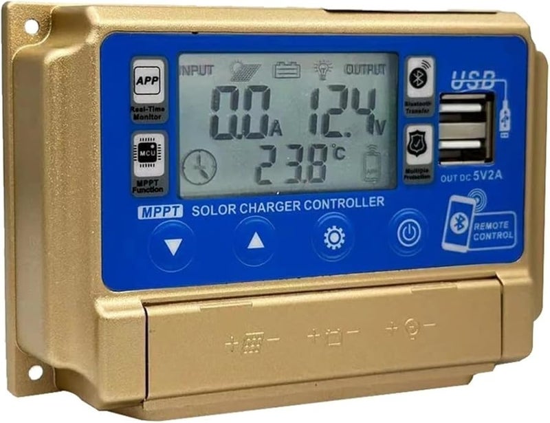 30A MPPT Solar Charge Controller 12V 24V LCD Display Intelligent Off Grid Battery - Image 2