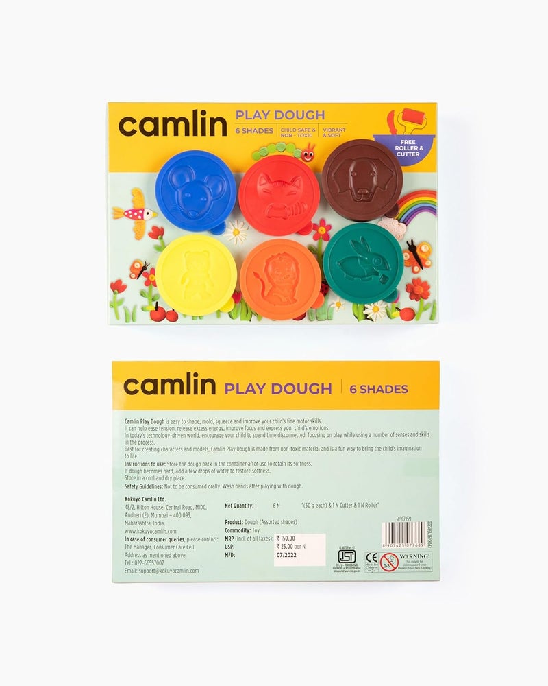 Camlin Dough 6 Shades 50 Gms 4917159 - Image 1
