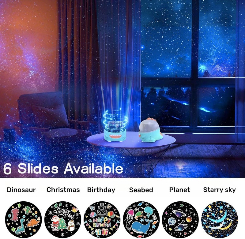 KASTWAVE Star Projector Night Light for Kids - Blue Dinosaur Design - Image 5