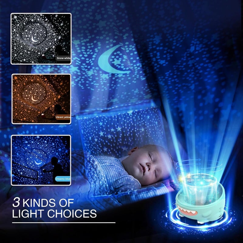 KASTWAVE Star Projector Night Light for Kids - Blue Dinosaur Design - Image 4