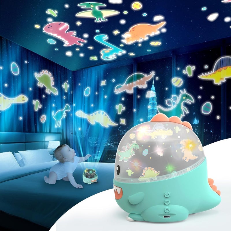KASTWAVE Star Projector Night Light for Kids - Blue Dinosaur Design - Image 1