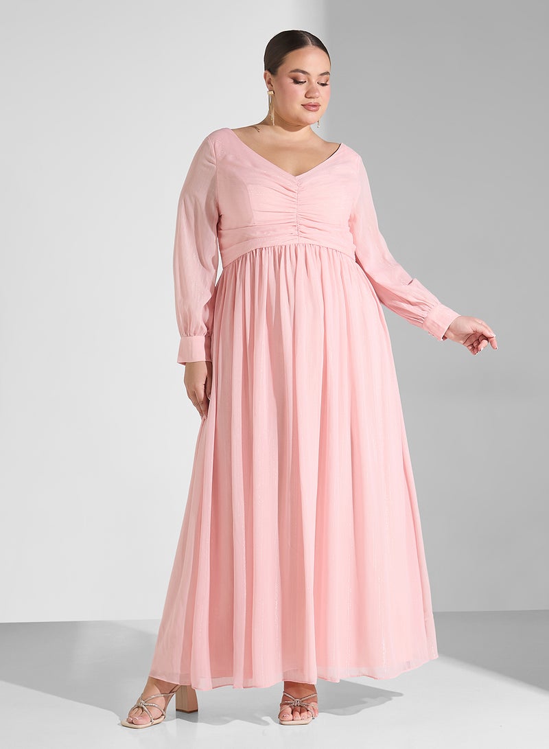 Khizana Pink Chiffon Dress - Image 1