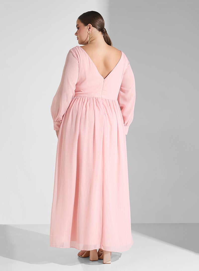 Khizana Pink Chiffon Dress - Image 2