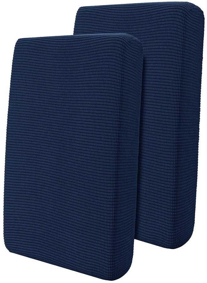 SUBRTEX Super Stretch Chair Cushion Cover Set, Durable Spandex Couch Cushion Cover Individual Seat Cushion Slipcover, Replacement Cover for Armchair RV Dinette Boat Seat (2pc Small, Navy)