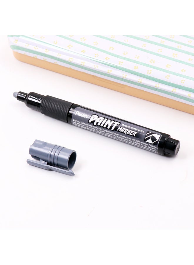 Pentel Color Round Tip Paint Marker Waterproof Quick-Drying Marker Bold Tip Large Letter Advertising Pen Mmp20 Gray Single Pack - Image 4